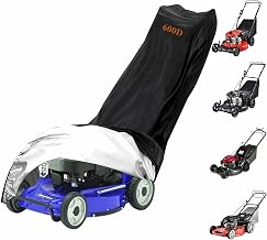 Lawn Mower Cover,600D Polyester Oxford Waterproof Push Mower Covers Fit with Drawstring Cover Storage Bag,Protects Against Water, UV, Dust, Dirt, Wind for Outdoor Protection (74" x 25" x 39")