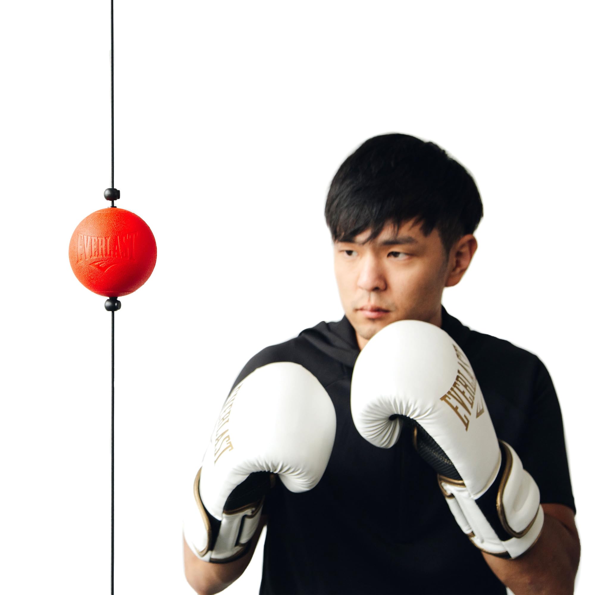 Everlast Powerlock Double End Reflex Ball, Mittelgroßer Reflexsack, Höhen- & Spannungseinstellung, Sicher, einfache Montage, Aufbewahrungstasche - Everlast