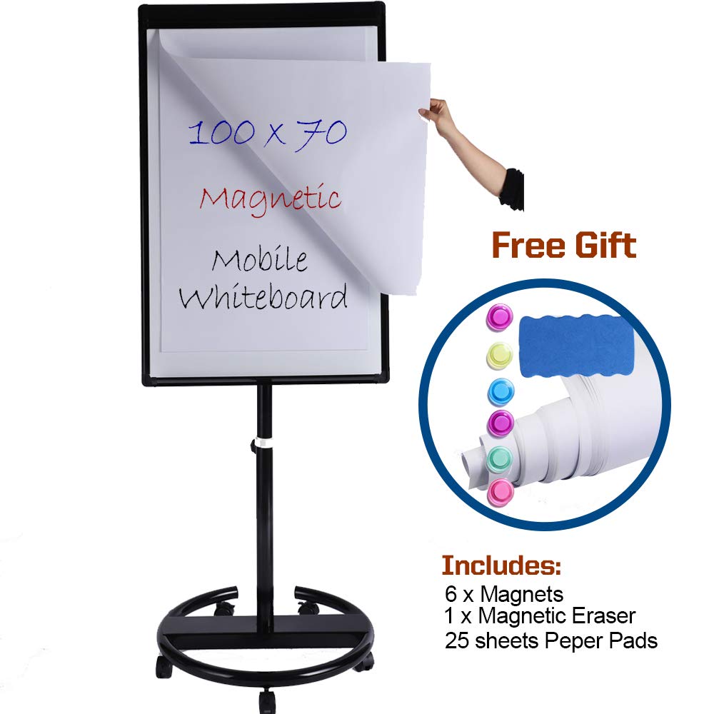 Buy Mobile White Board/Height Adjustable Dry Erase Flipchart