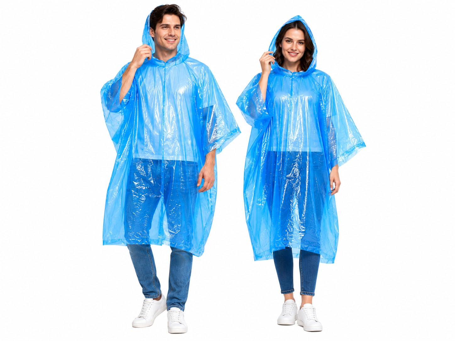AAYAT SMYKKER Disposable Rain Poncho for men or women, Blue, Waterproof and Lightweight, One Size Fits Most, Compact and Easy to Carry, pocket friendly (Pack of 4)-image-44