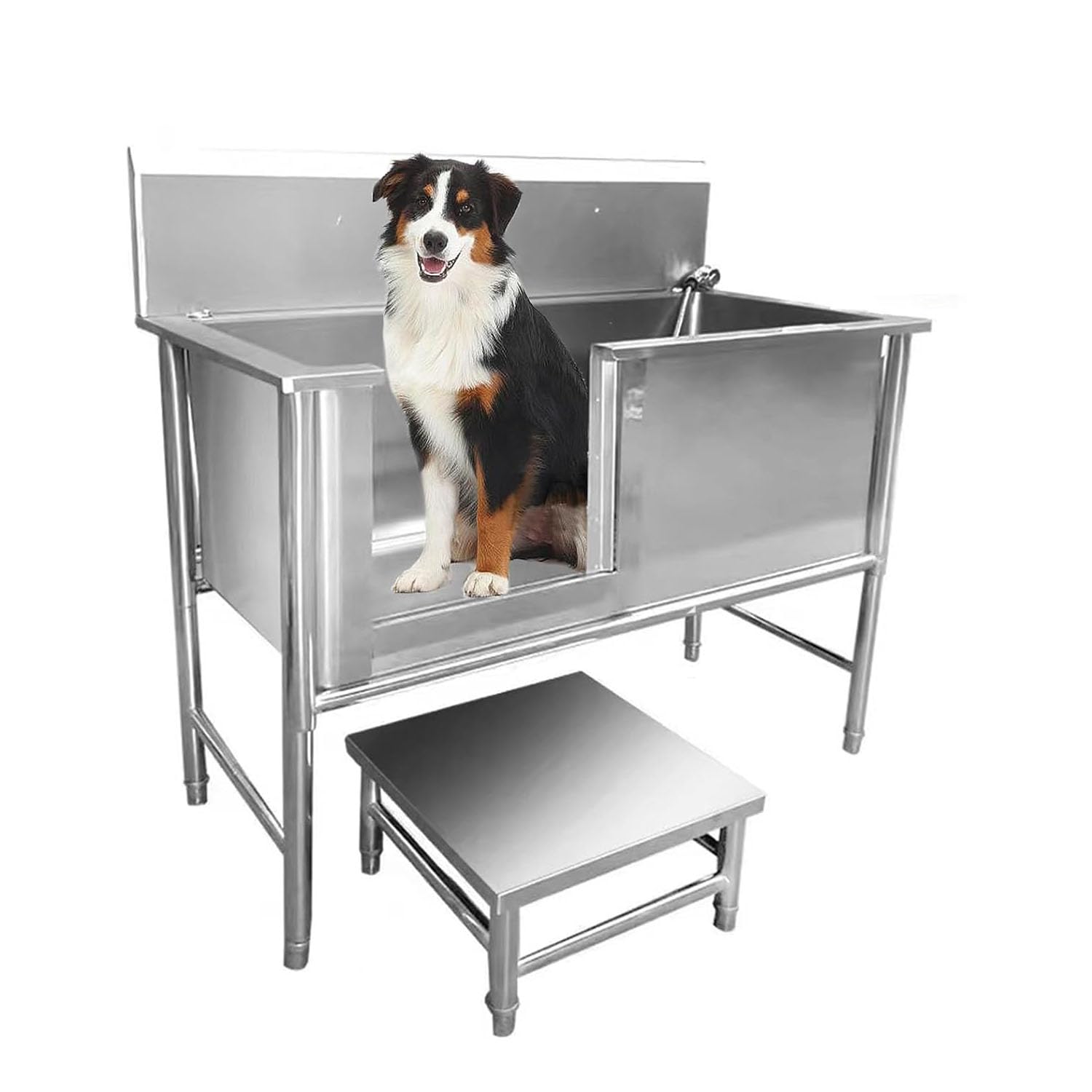Genérico noxidable para Mascota,Estación de baño para Perros,Bañera Peluquería Canina,bañera Profesional de Acero Inoxidable,Bañera para Perros (100cm/40in)