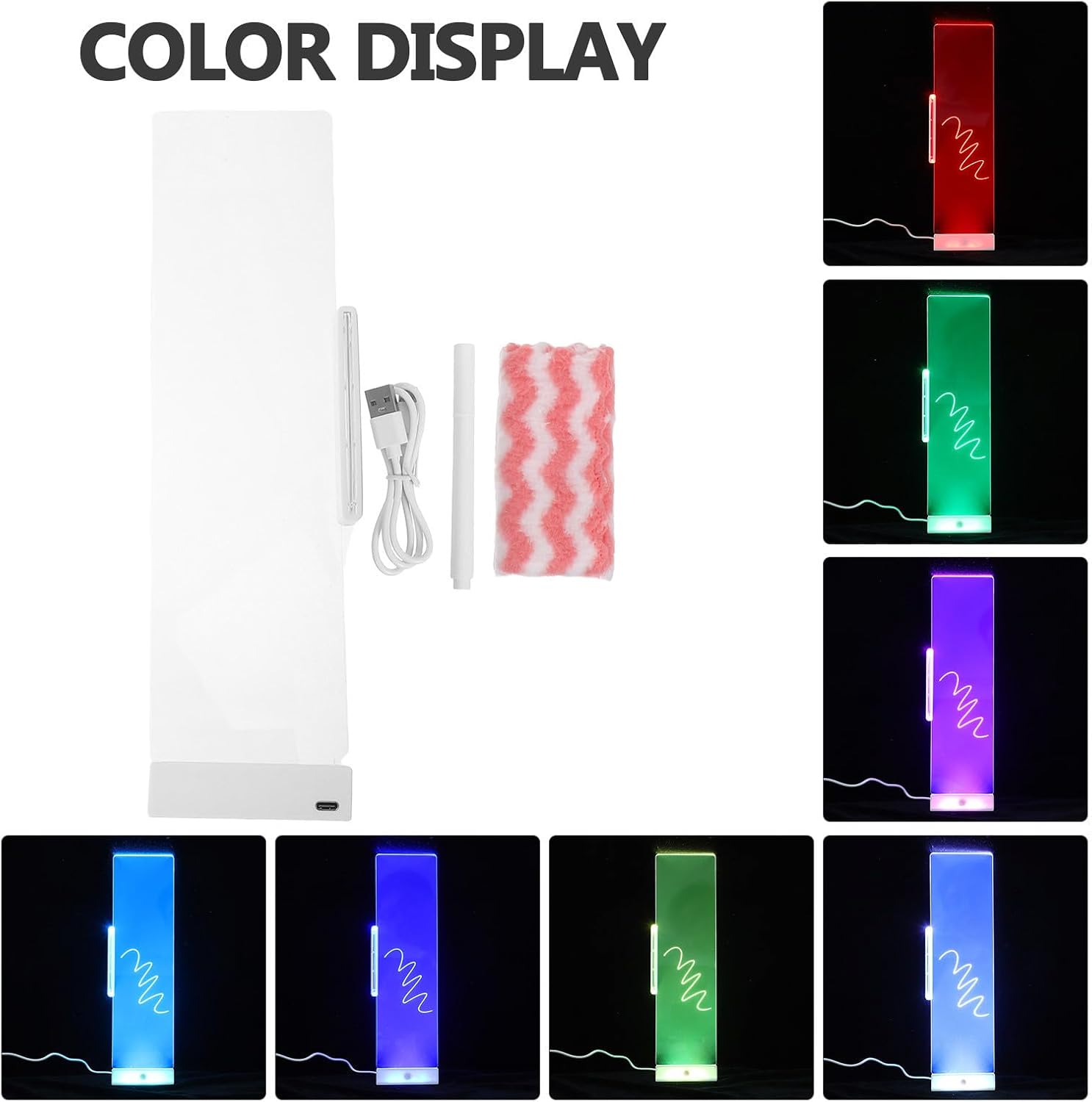 LED Glowing Monitor Memo Board Acrylic Note Holder for Computer Screen image 3