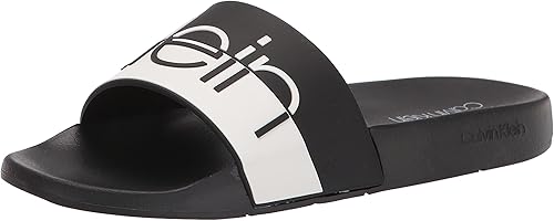 calvin klein slides women's white