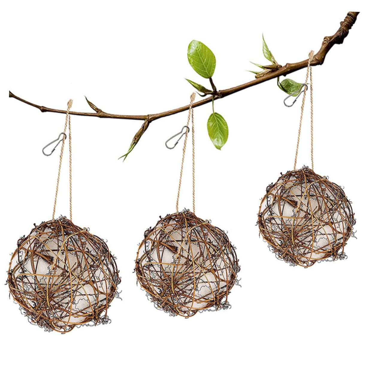 3piezas Constructor De Nidos De Material para Nidos De Pájaros y Soporte para Material De para Jardín y Terrace Suministros para Colibríes