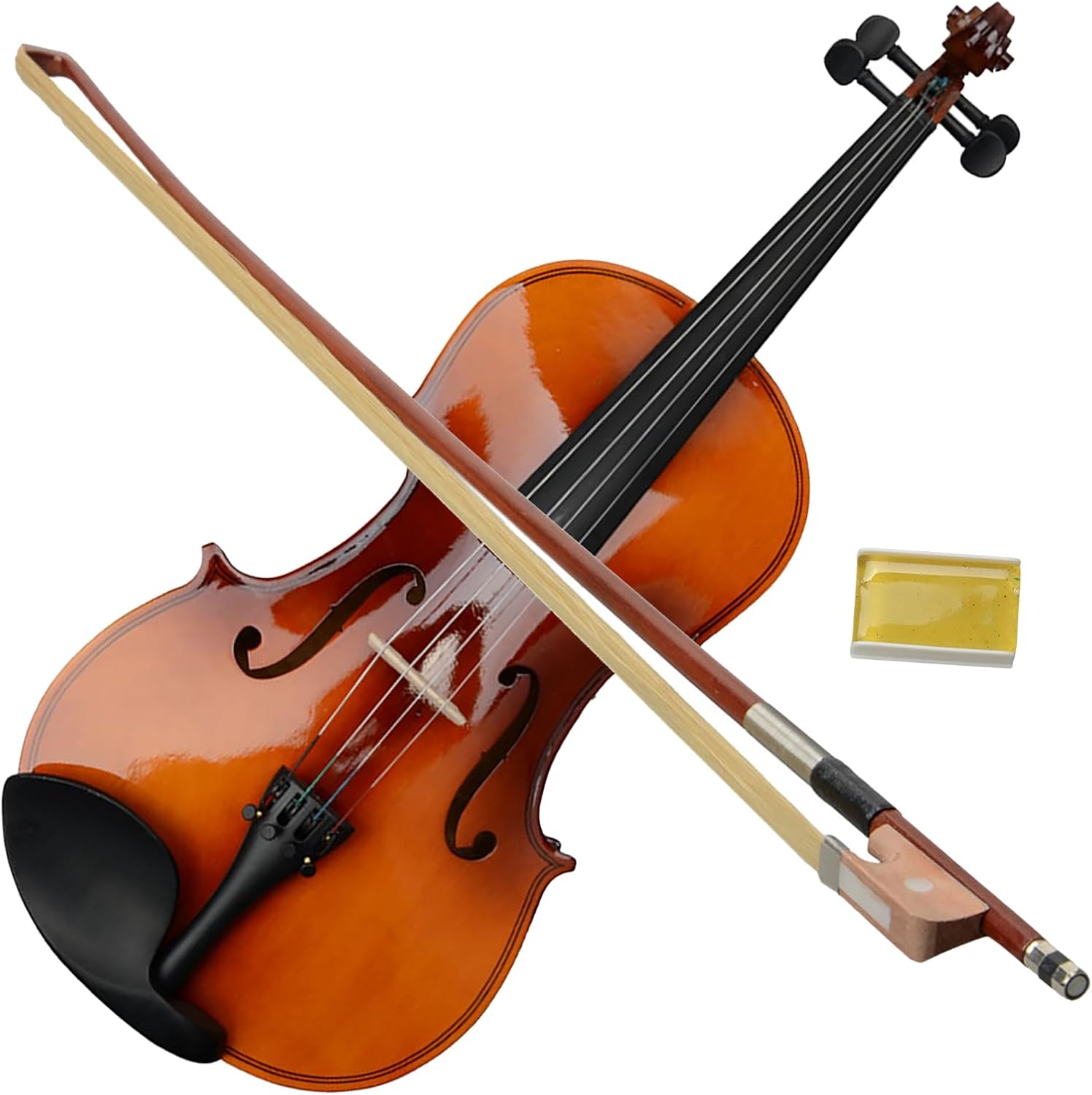 16 inch Brown Glossy Viola Instrument With Box Bow and Rosin