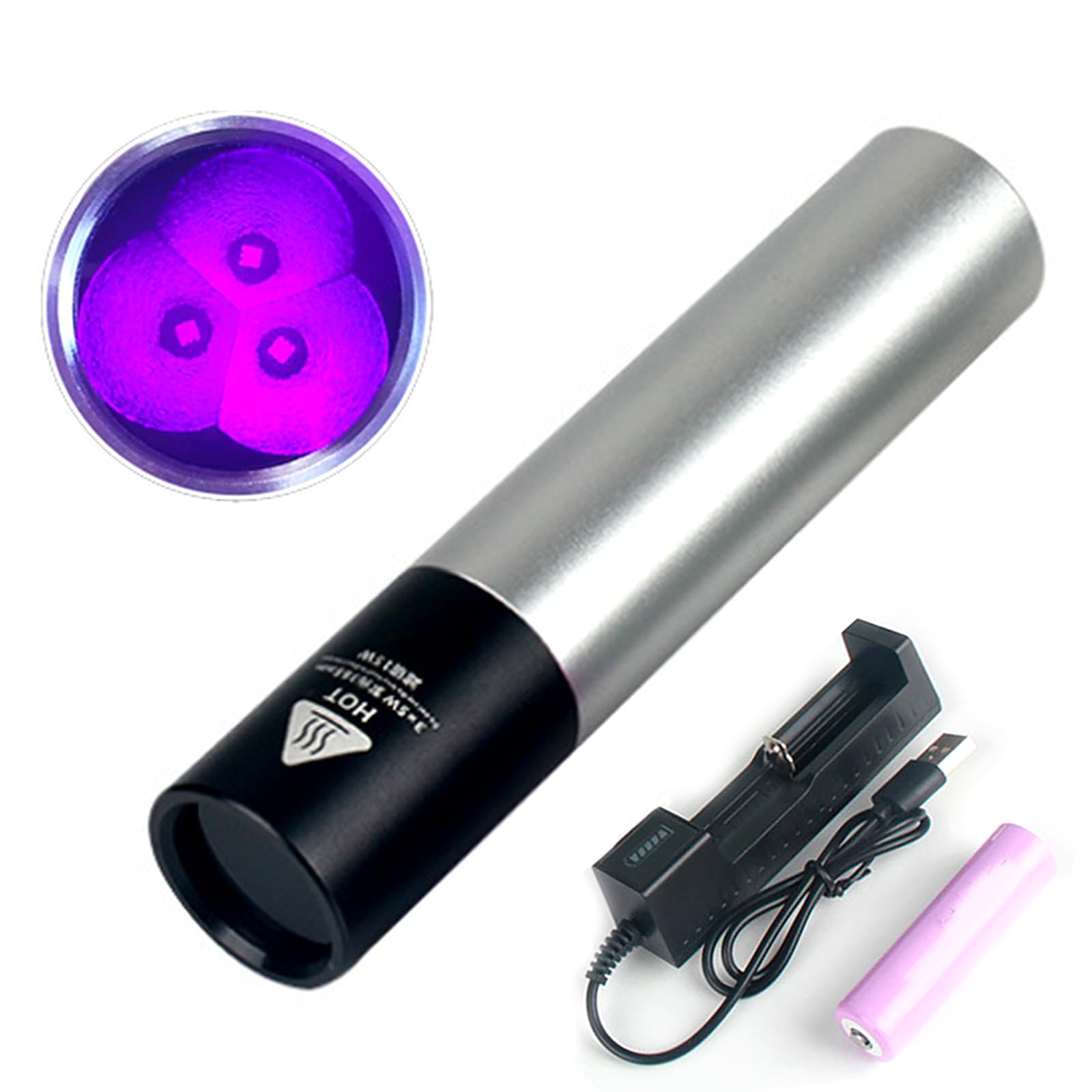 Rechargeable UV Blood Tracking Flashlight for Hunting Deer Finder Blood Trailing Light Rechargeable Blood Tracker Light