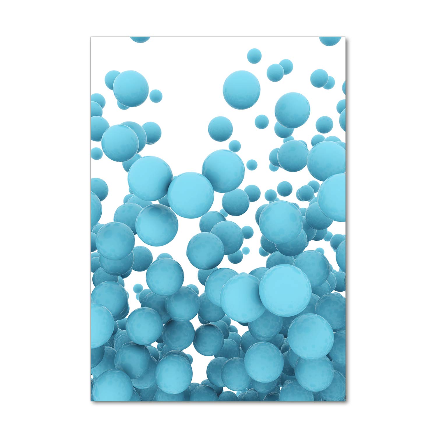 Tulup Impresión en vidrio - 60x120cm - Cuadro sobre Vidrio - Pinturas en Vidrio - Cuadro en Vidrio - Impresiones sobre Vidrio - Cuadro de Cristal - Arte: Moderno Y Clásico - Azul - Bolas De Abstracción