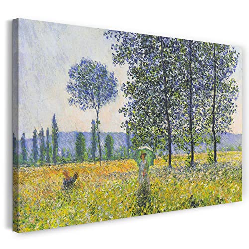 Toile Claude Monet Poplars au Soleil tableau decoration pour une ambiance sereine