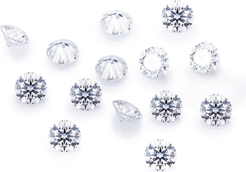 1.0 Carat Per Pack Moissanite Loose Stones D Colorless VVS1 Clarity Round Cut For for Ring Earrings Pendant Bracelets etc Jewelry Making.