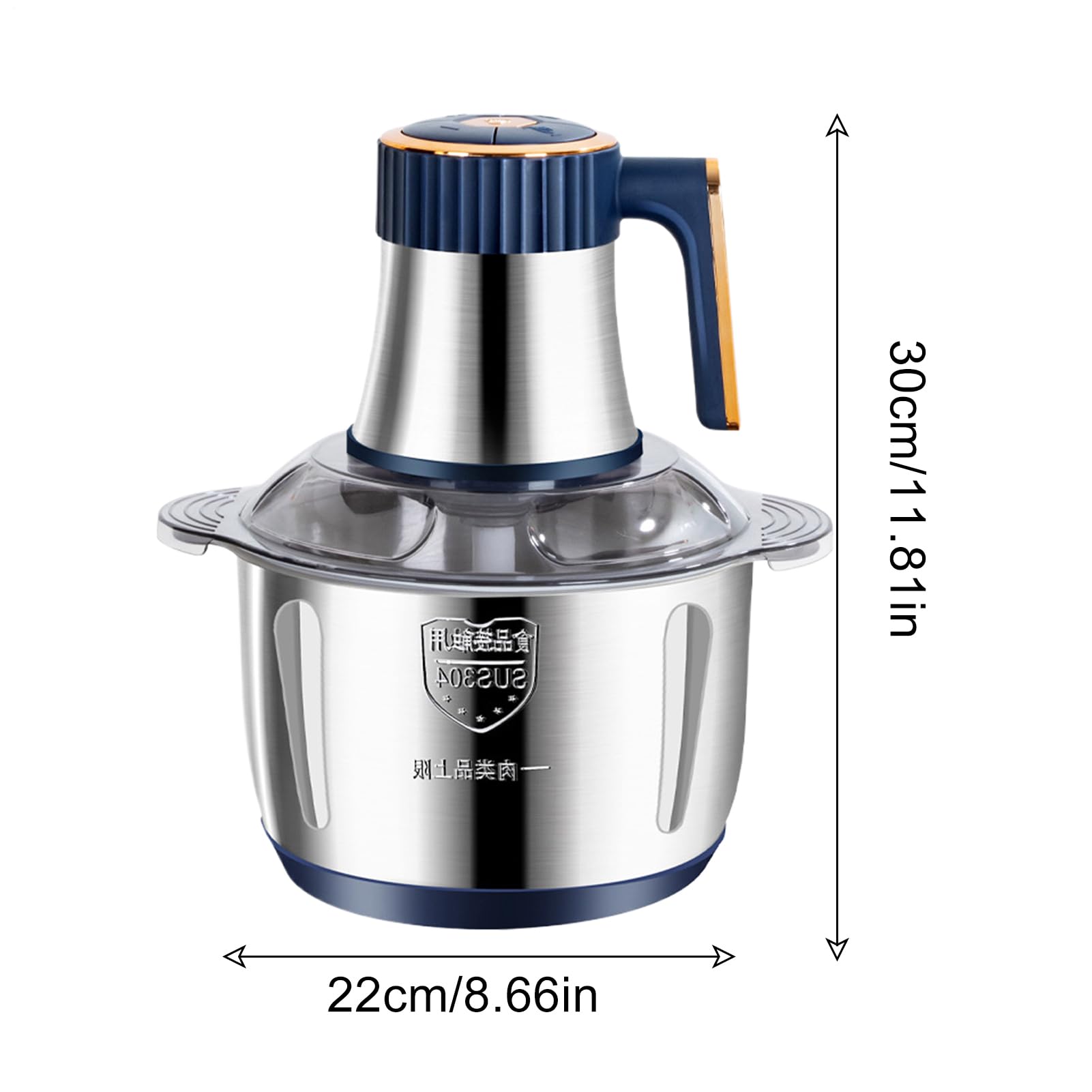 Tritatutto Elettrico - Tritacarne in Acciaio Inossidabile - Tritatore Automatico Multifunzione da 5 Litri per Ghiaccio Burro di Frutta Secca Salsicce Cereali Omogeneizzati