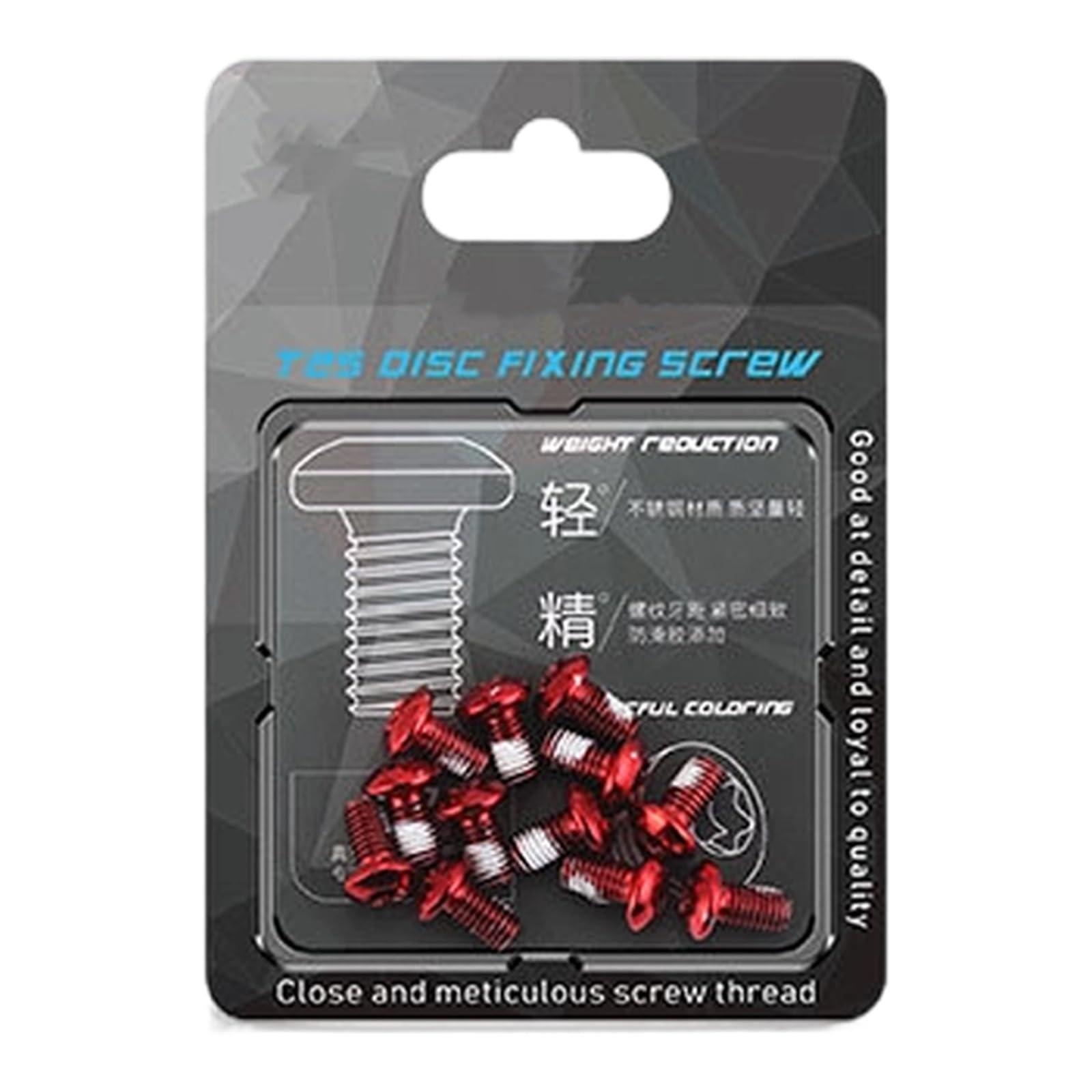 Osniyaw Red 12 High Strength T25 Bolts, Strong Metal Construction, Cycling, Maintenance For Mountain Bike Disc Brakes, Mountain Brakes Brake Bolts, Erosion