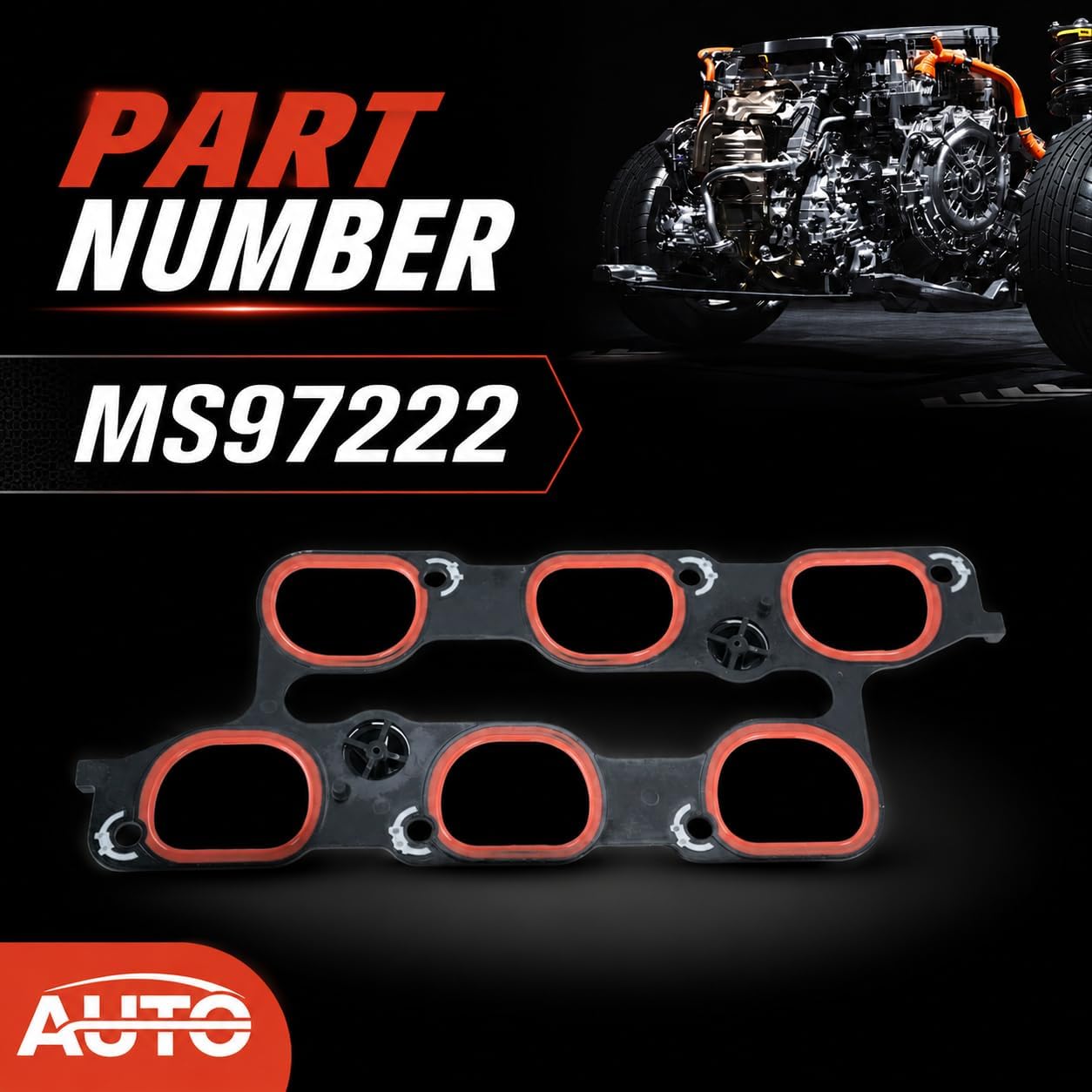 Lower Engine Intake Manifold Gasket Set Compatible with Buick Allure Enclave Lacrosse ATS CTS SRX XTS Chevrolet Equinox GMC Canvon Terrain Saab 9-4X V6 3.0L 3.6L Replace MS97222