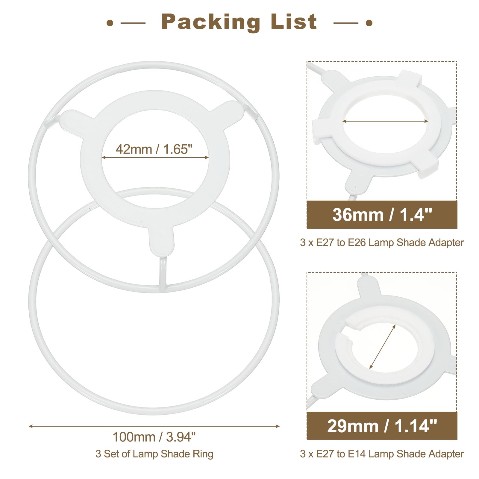 PATIKIL 4 Inch Lamp Shade Ring - Image 2