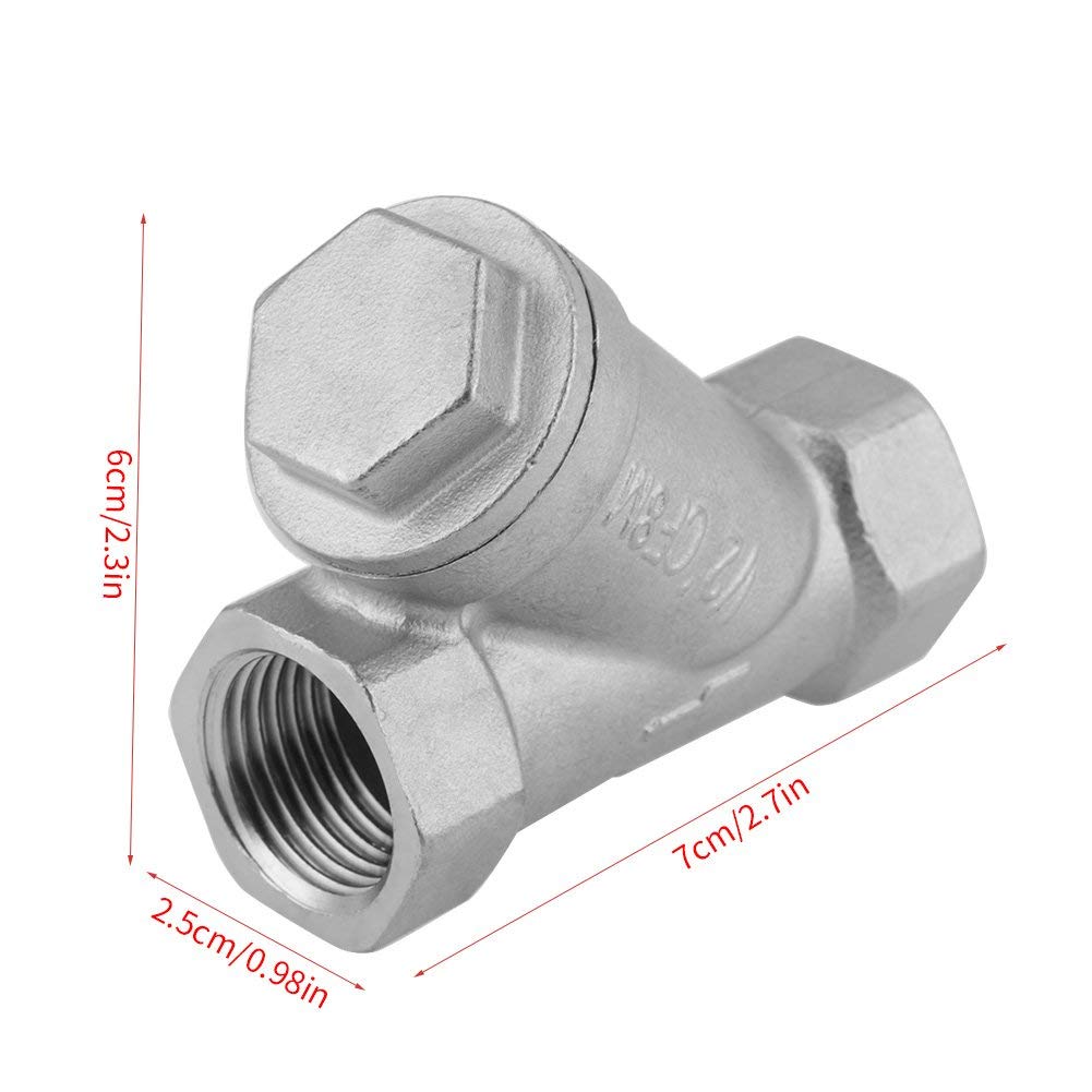 Filtro De Agua Y Gas Acero Inoxidable 1/2 Pulgada Rosca PT DN15