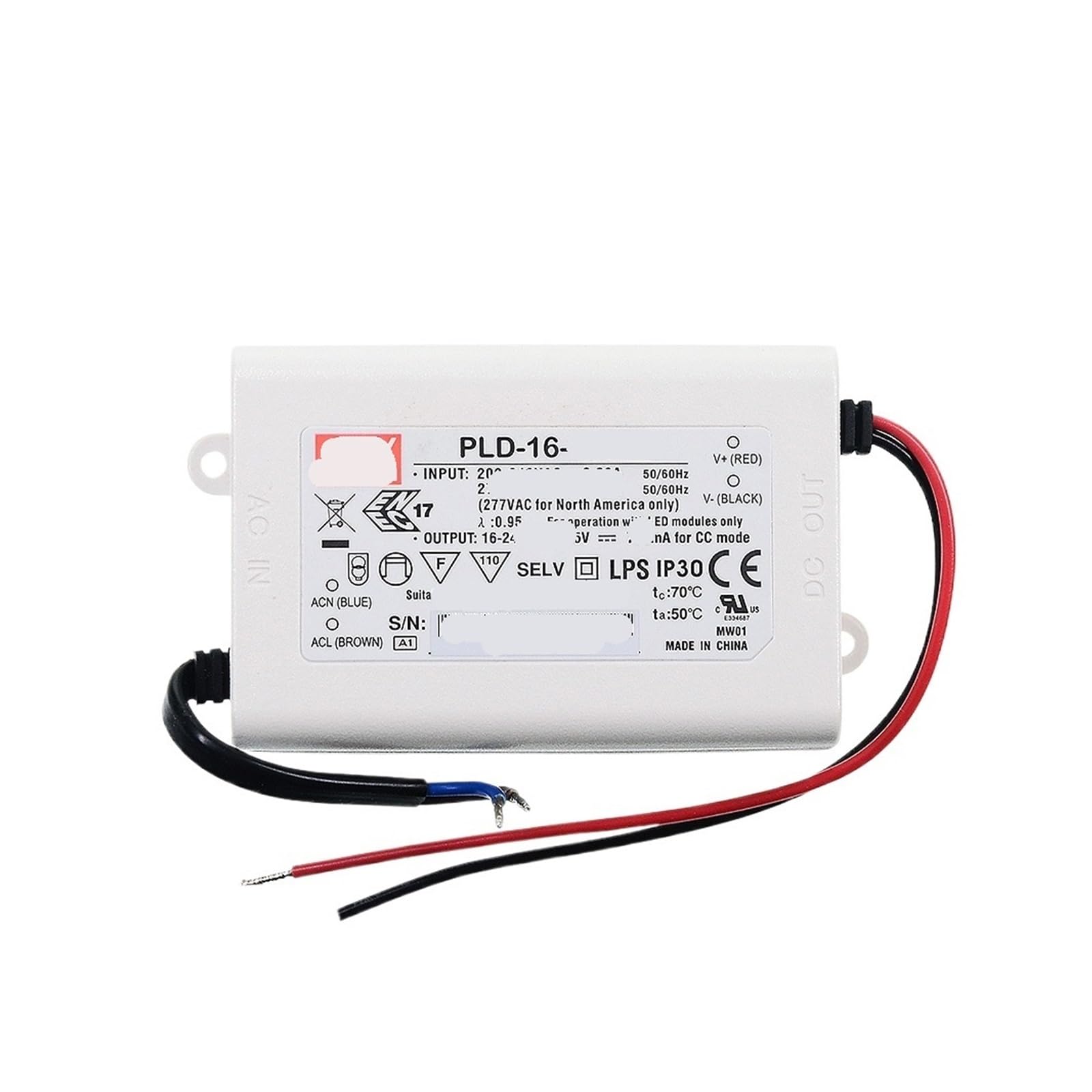 Alimentation éclairage LED PLD-16-700B pour stopper le scintillement des ampoules