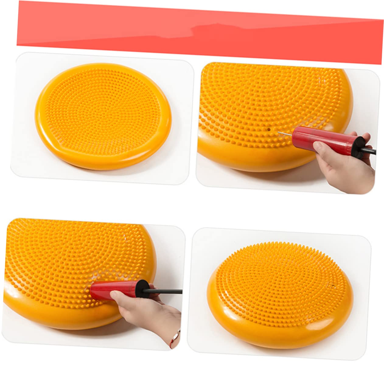 Cuscino Gonfiabile di Equilibrio Porpora in Pvc Pompa Manuale | Ragazzo Ragazza e Adulti, Aiuta Stabilità del Core e Rafforza L’allenamento, Accessorio Incluso
