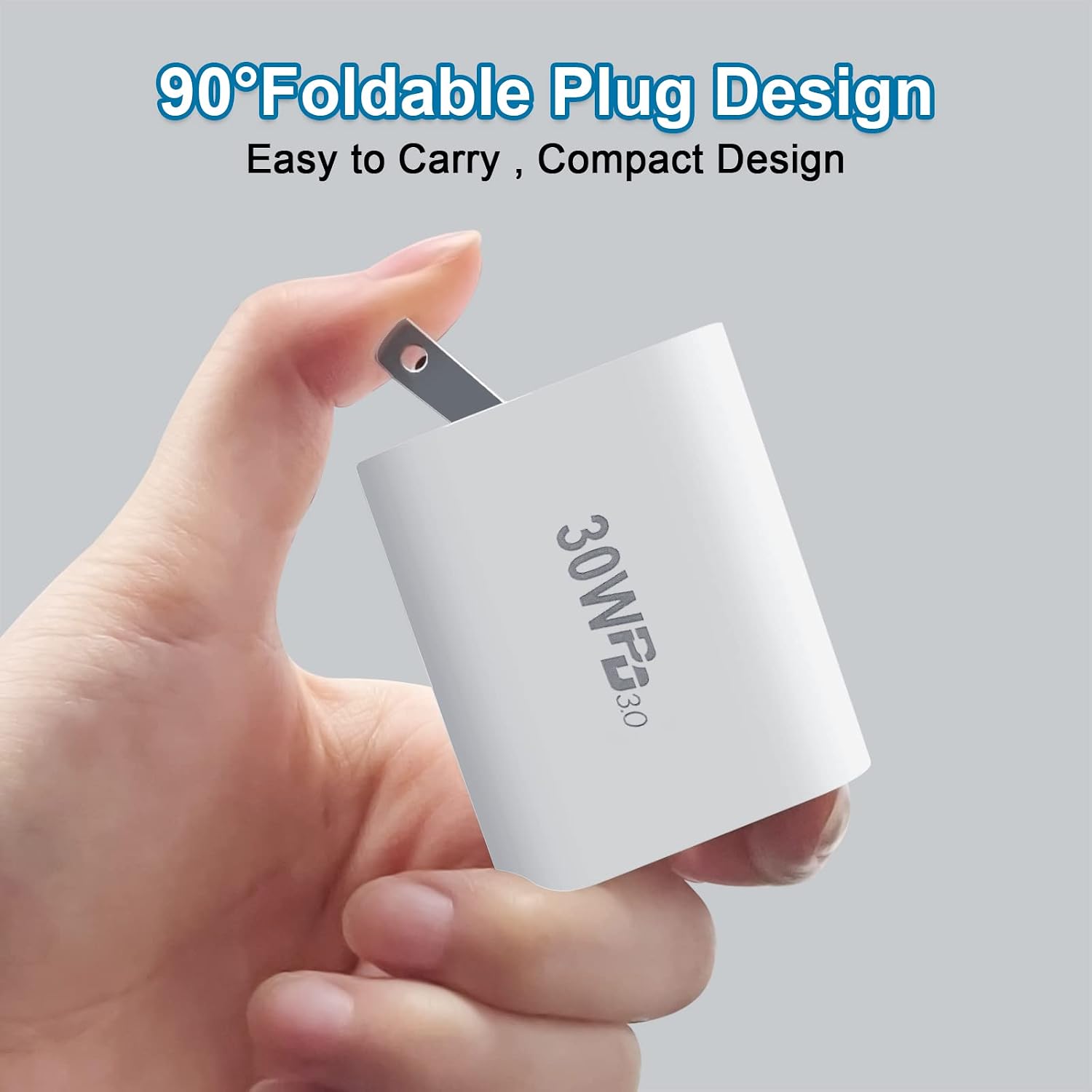 USB Wall Charger for iPhone, Upgraded 30W Dual Port Fast Charger Block, Foldable Plug Wall Type C Charger for iPhone 13/12/11 Pro Max Mini iPad Watch Switch MacBook Air Google Pixel 6 Samsung Galaxy