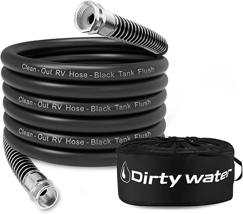 Camper & RV Black Water Hose, No-Kink Black Tank Hose For RV Camper, 25FT