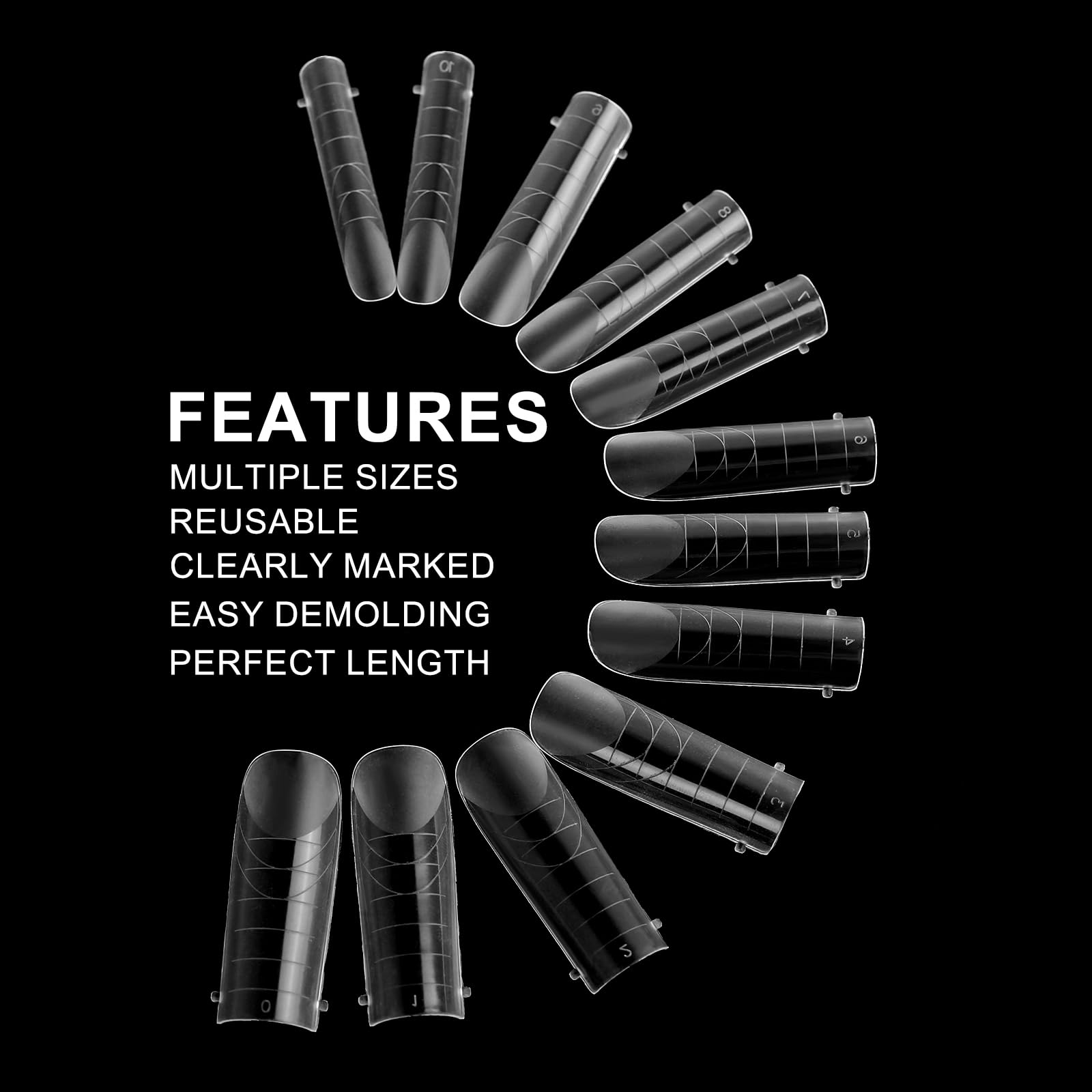 120Pcs Matte Dual Nail Forms,Coffin Extension Polygel Nail Forms Full Cover Nail Molds 12 sizes for Solid Nail Gel Glue Nail Art Design Salon&DIY