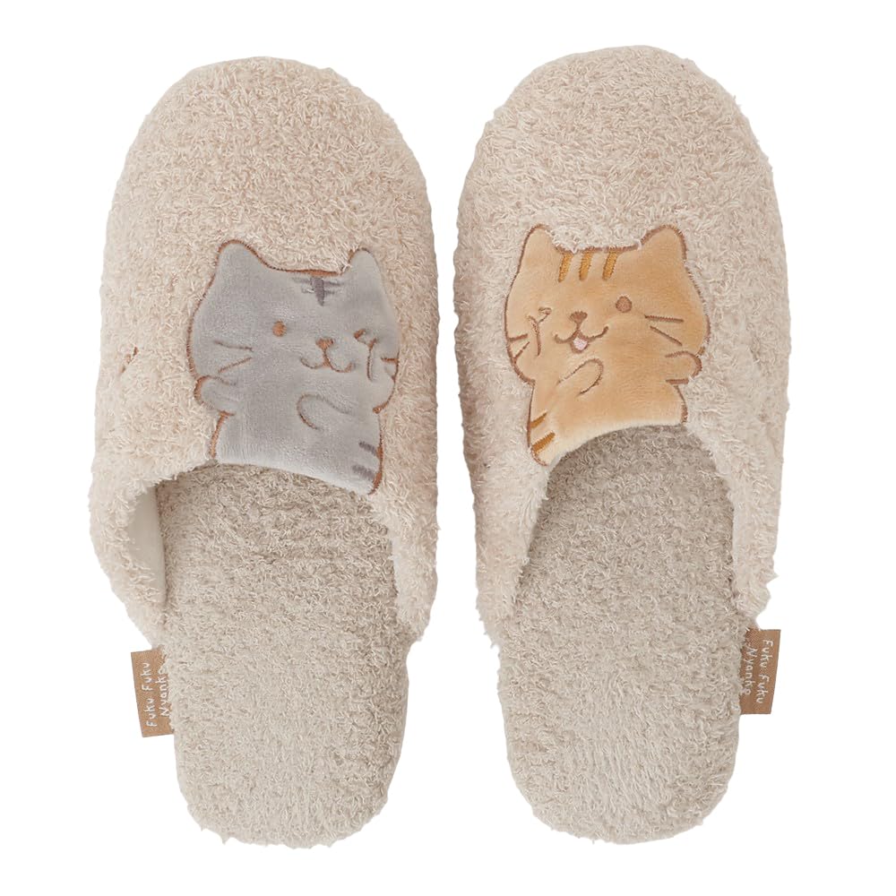 Amazon | [FUKU FUKU NYANKO] スリッパ ルームシューズ