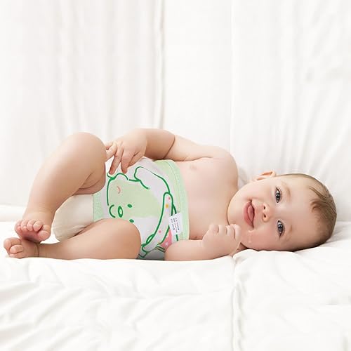 Miniatura 7 de EXCEART Paquete de 4 bandas para el vientre para bebé, soporte para hernia umbilical para recién nacidos, cinturón de ombligo transpirable para 0 a