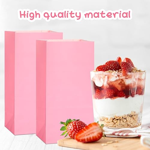 Vista 29 de Containlol 200 bolsas de papel pequeñas, mini golosinas de papel de 1 libra, bolsas de almuerzo de papel kraft de 6.7 x 3.54 x 2.36 pulgadas