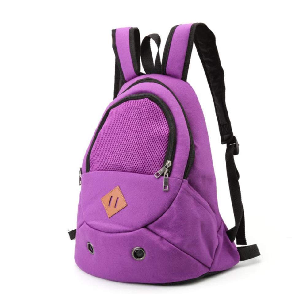 Sac à dos en toile pour chien violet pour transport d'animaux
