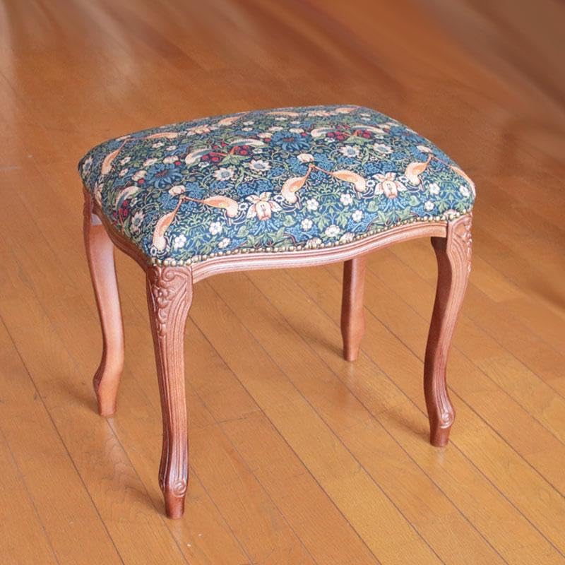 クラシックファブリック スツール いちご泥棒 猫脚 602-1061