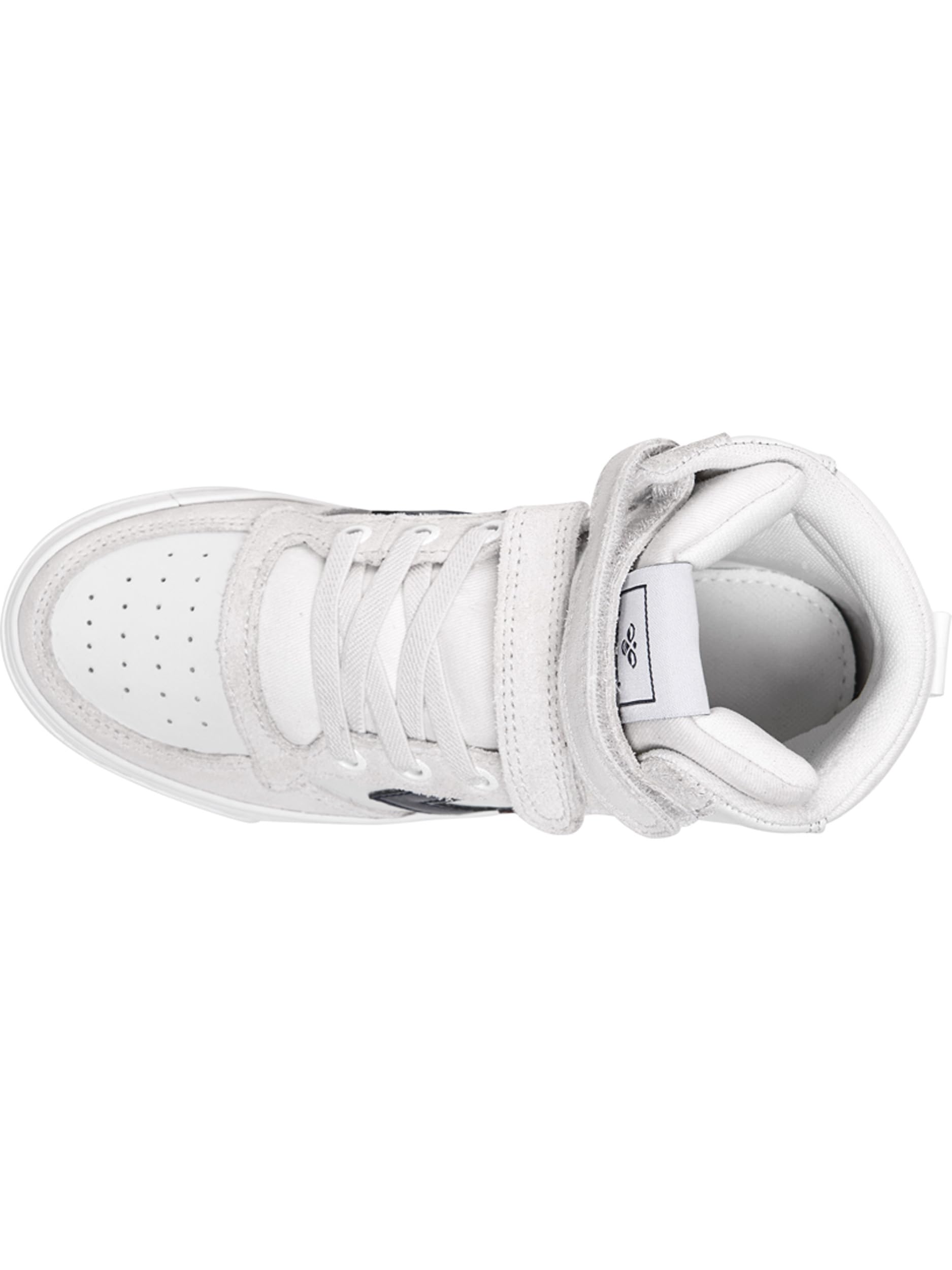 hummel Kids Slimmer Stadil Leather High Sneaker, White, Size 34