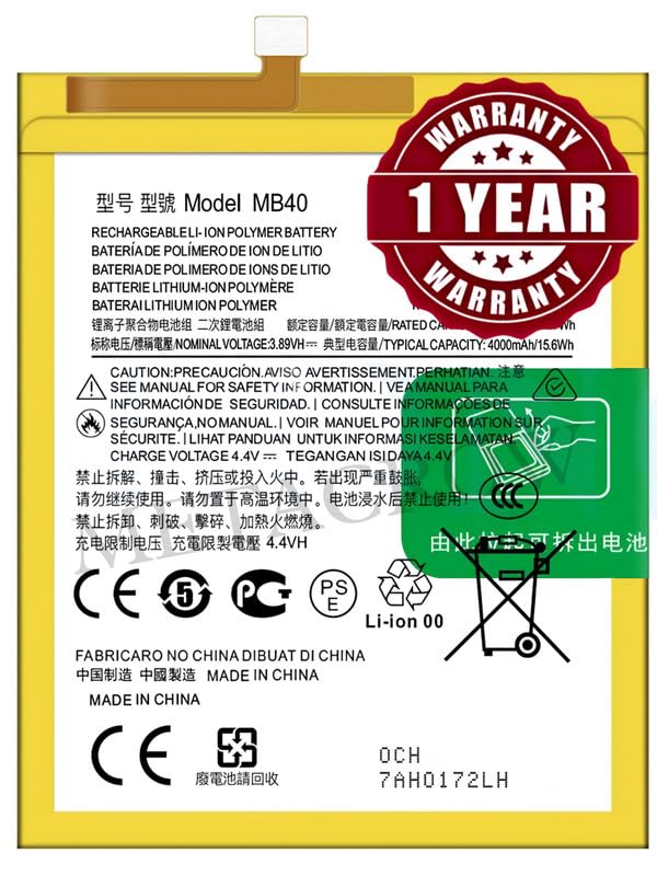 Image of Original MB40 Battery Compatible with Motorola Edge 20 - (4000mAh) - 1 Year Warranty BC45