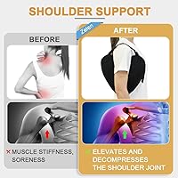 Vista 3 de Almohada de hombro con puño rotador, almohada de apoyo poscirugía, almohada debajo del brazo para aliviar el dolor de hombro, almohada de hombro