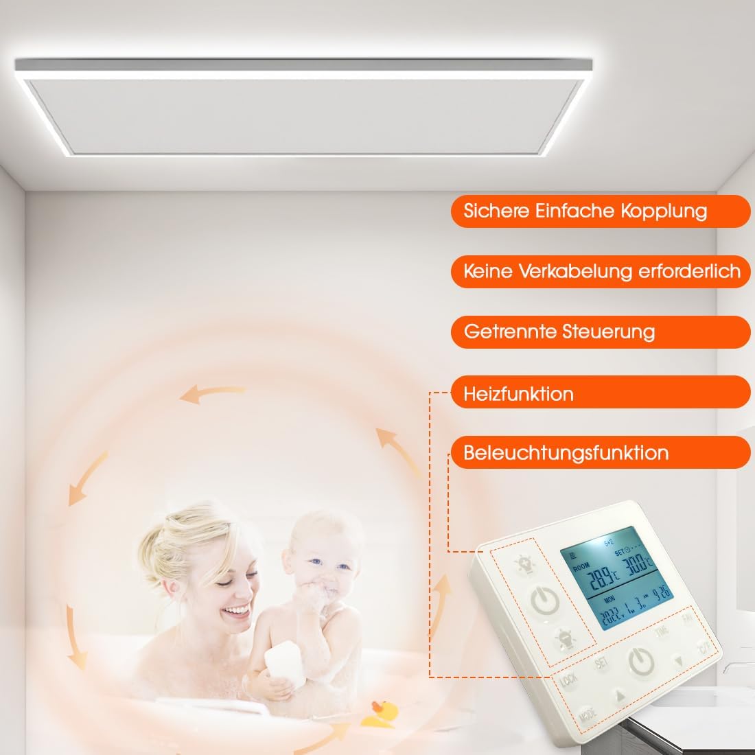 Heater with Remote Control and Pairing Instructions