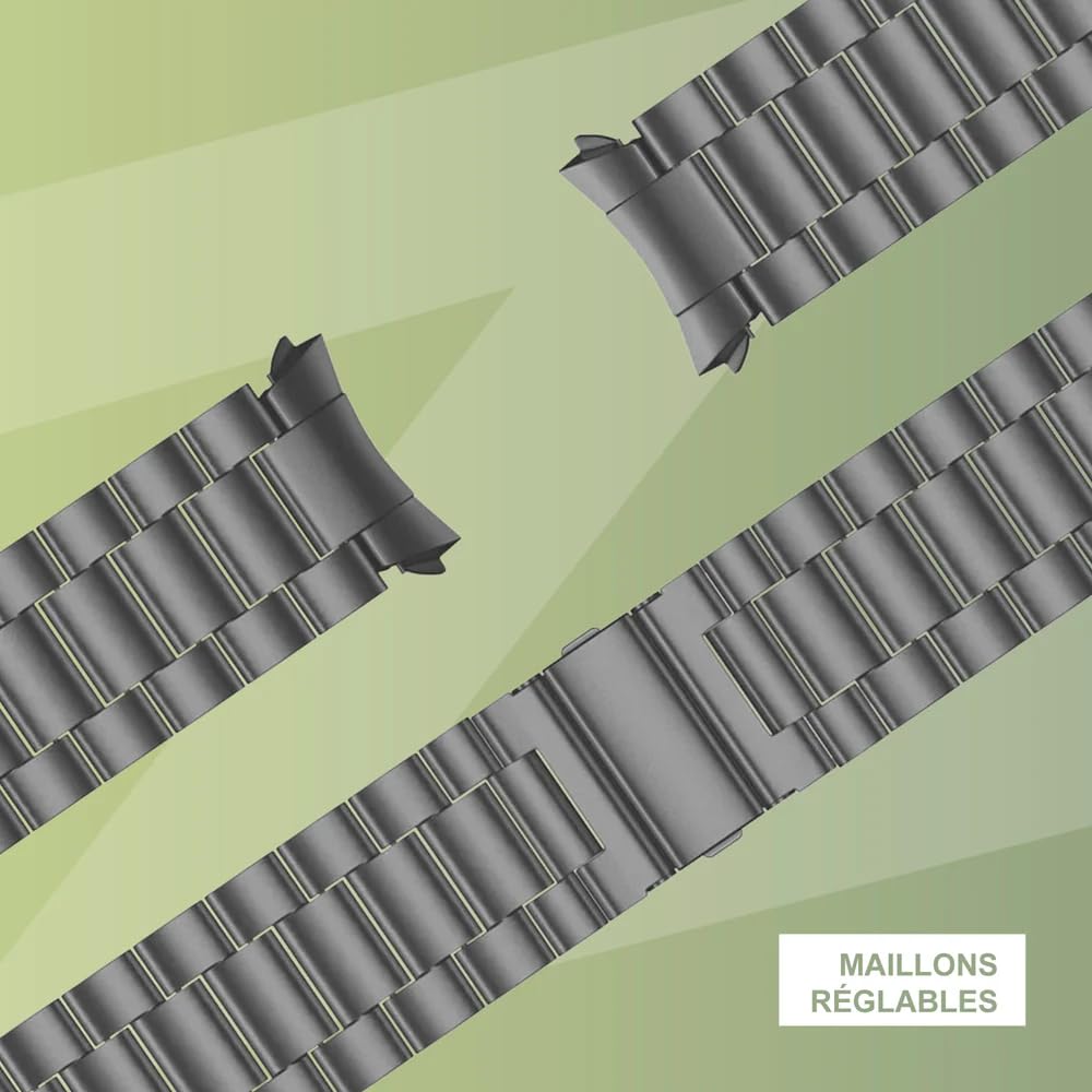 Bandz Bracelet de remplacement 20 mm compatible avec Galaxy Watch 4/5/6/7/FE – Bracelet smartwatch avec Quick Release