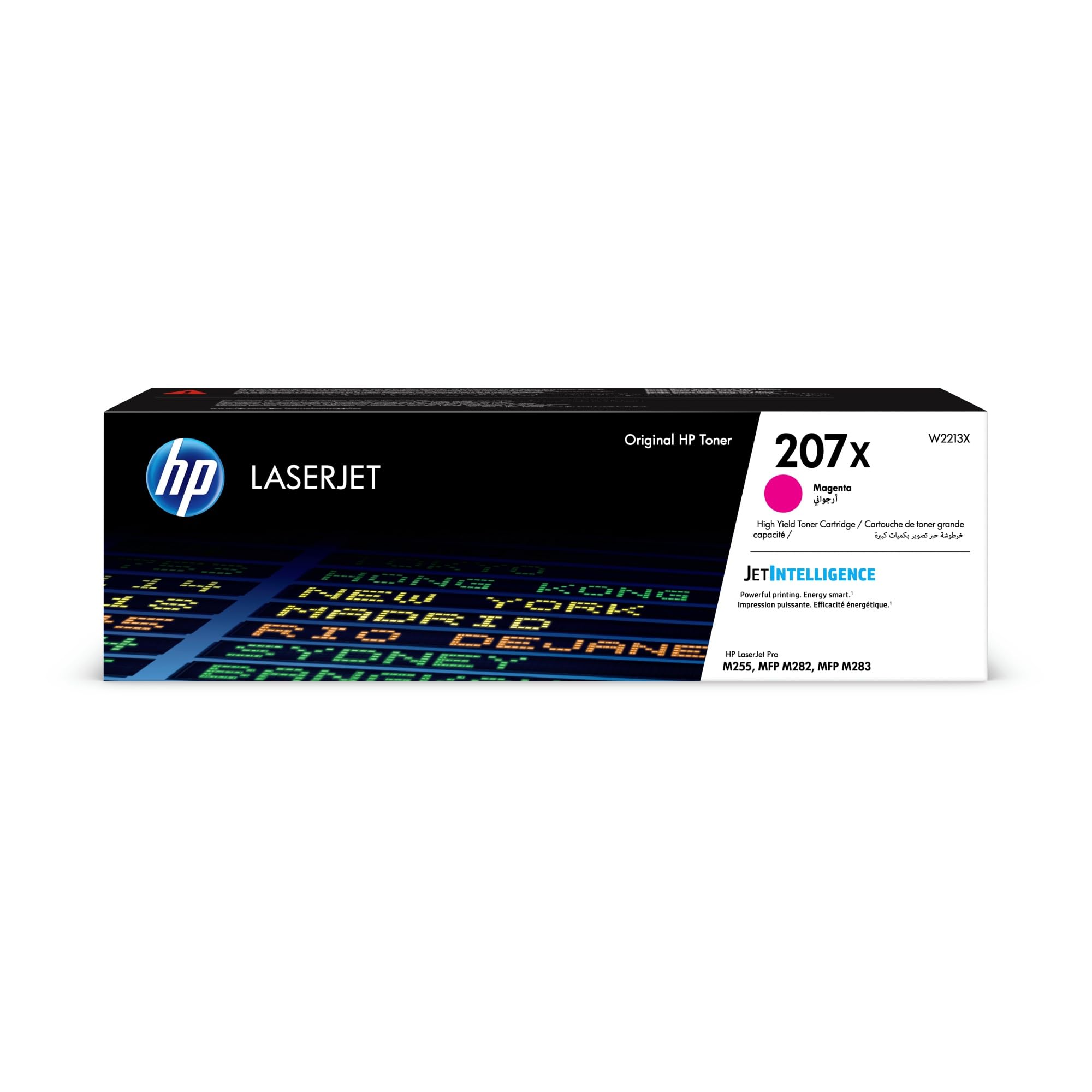 HP 207X W2213X, Magenta, Cartucho Tóner de Alta Capacidad Original, de 2.450 páginas, para impresoras HP Color LaserJet Pro MFP M282nw, MFP M283fdn, MFP M283fdw, M255dw y M255nw