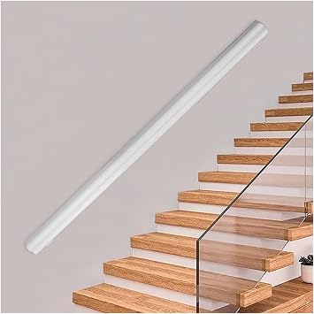 Wooden Handrail, 150cm Stair Hand Rai Indoor Banister Railing Wall Mounted Staircase Balustrade Outdoor Safety Grab Bar(White,50cm)