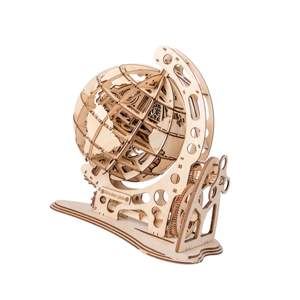 Décoration de maison globe en bois puzzle 3D pour salon et bureau