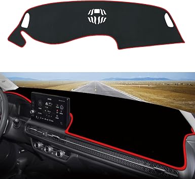 for HR-V HRV 2023-2026 Dashboard Cover Dash Cover Mat Pad Carpet Custom Fit for Honda HR-V HRV 2023 2024 2025 2026 Accessories Anti-Skid Center Console Protector Cover MatRed Edge