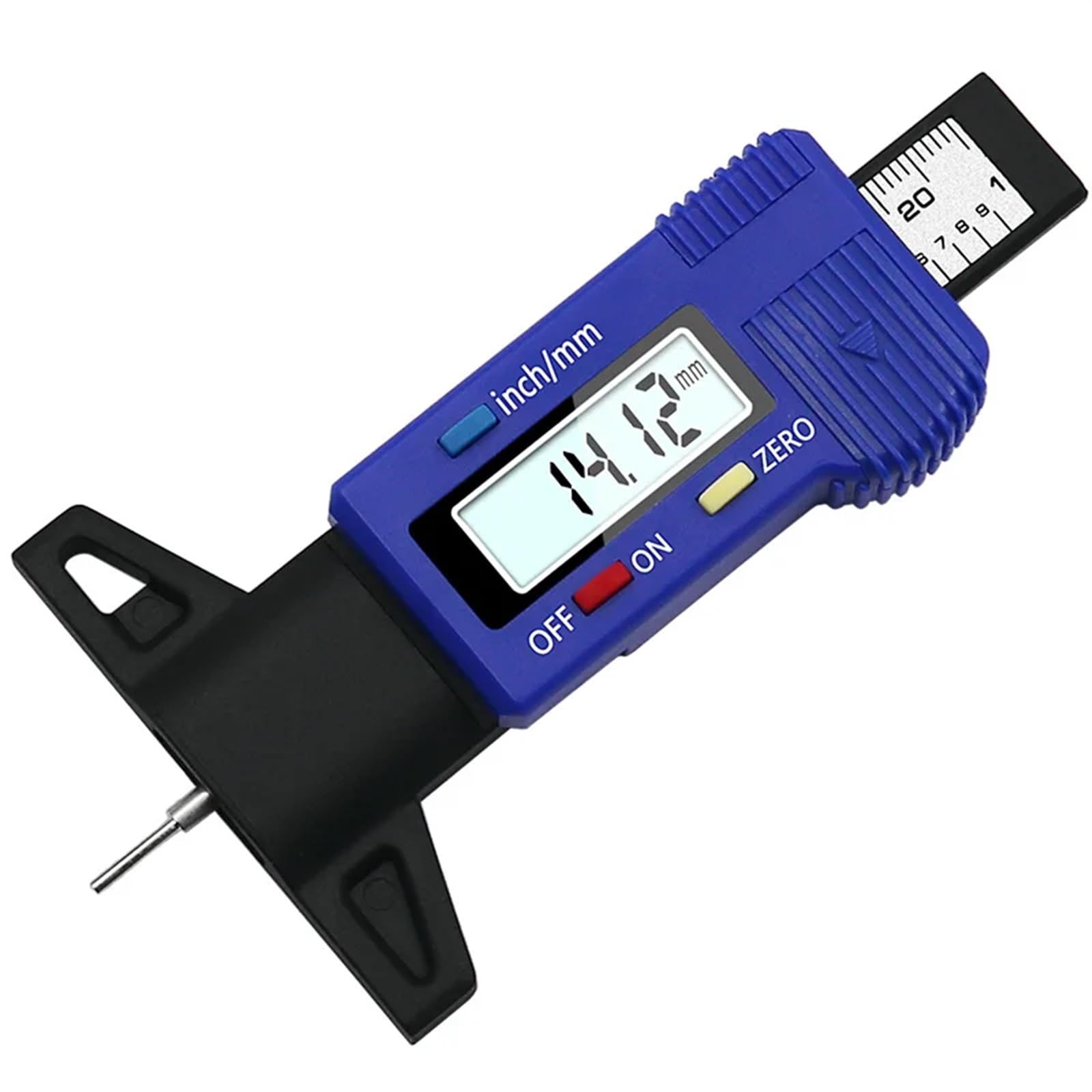 Bügelmessschraube Mikrometer-Profil for Instrumente, Kohlenstoffhöhe, for Messgerät, Werkzeug, Schnitzer, automatische Messtiefe, 0–25 mm, 0,01 mm, Digitale Spitzen(Blue)