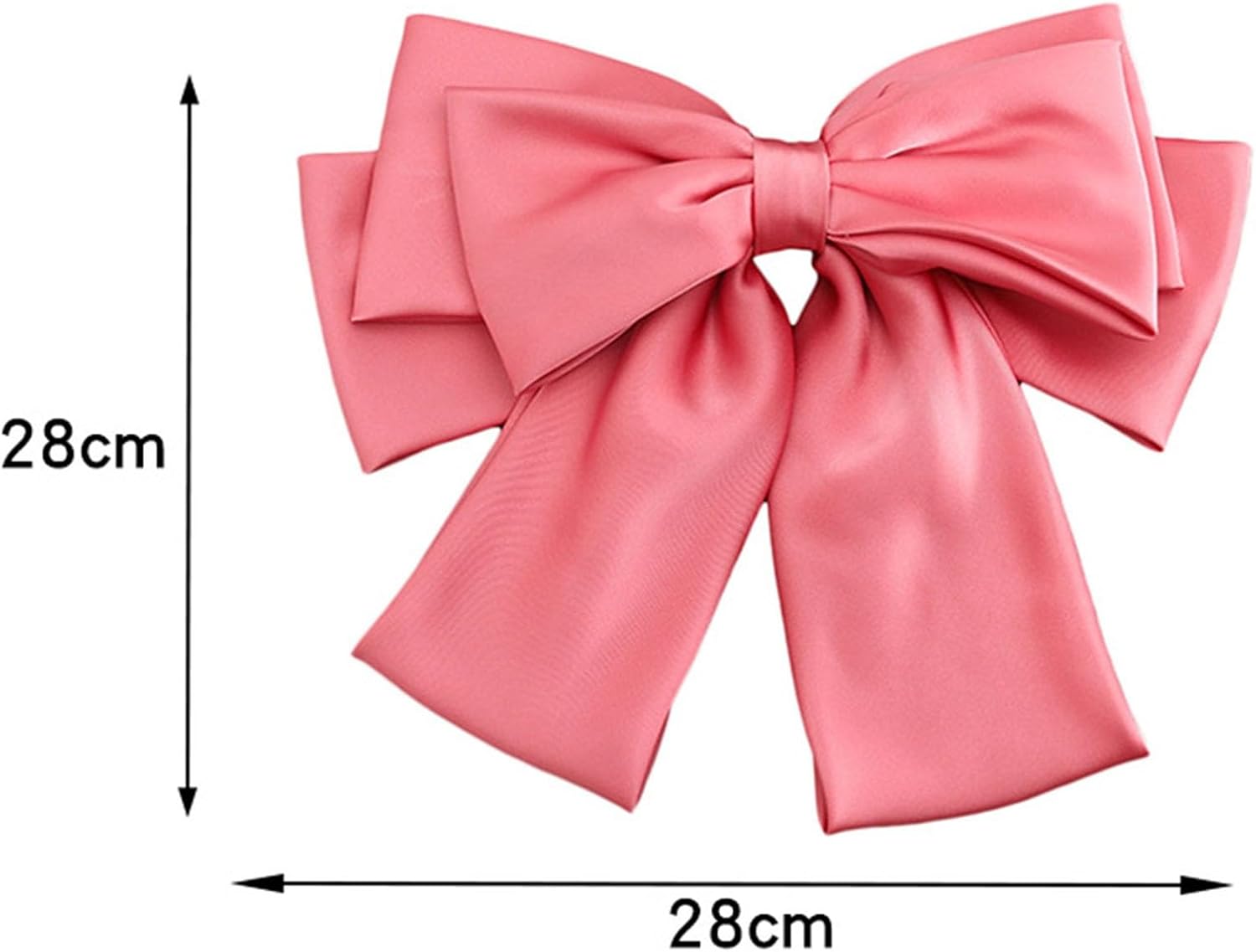 ボウヘアクリップ ソリッドカラーのリボンビッグヘアピンサテンスプリングクリップ多用途ヘアアクセサリー レディース ヘッドドレス ヘア