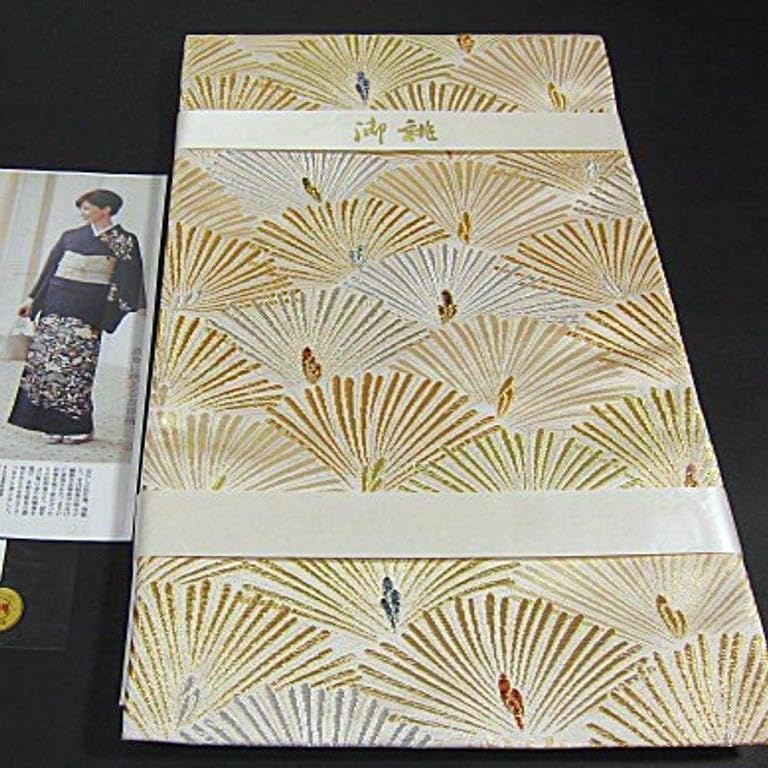 Amazon.co.jp: 女優三浦理恵子さん着用掲載柄 西陣織高級袋帯 白地 