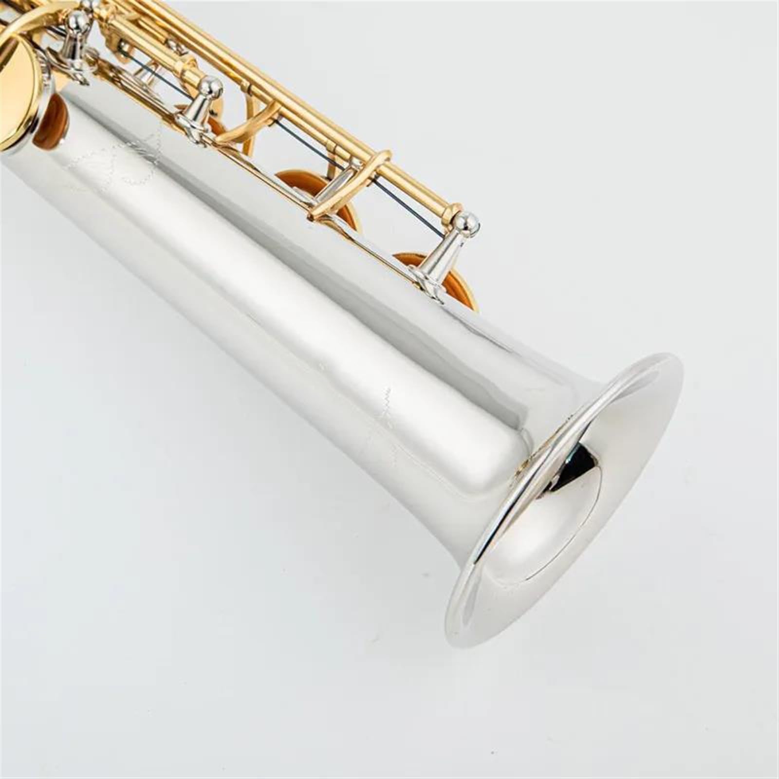 Sassofono Sassofono Contralto Argentato Chiave Oro Con Custodia Sax Contralto Legatura Ance Collo(Silver)