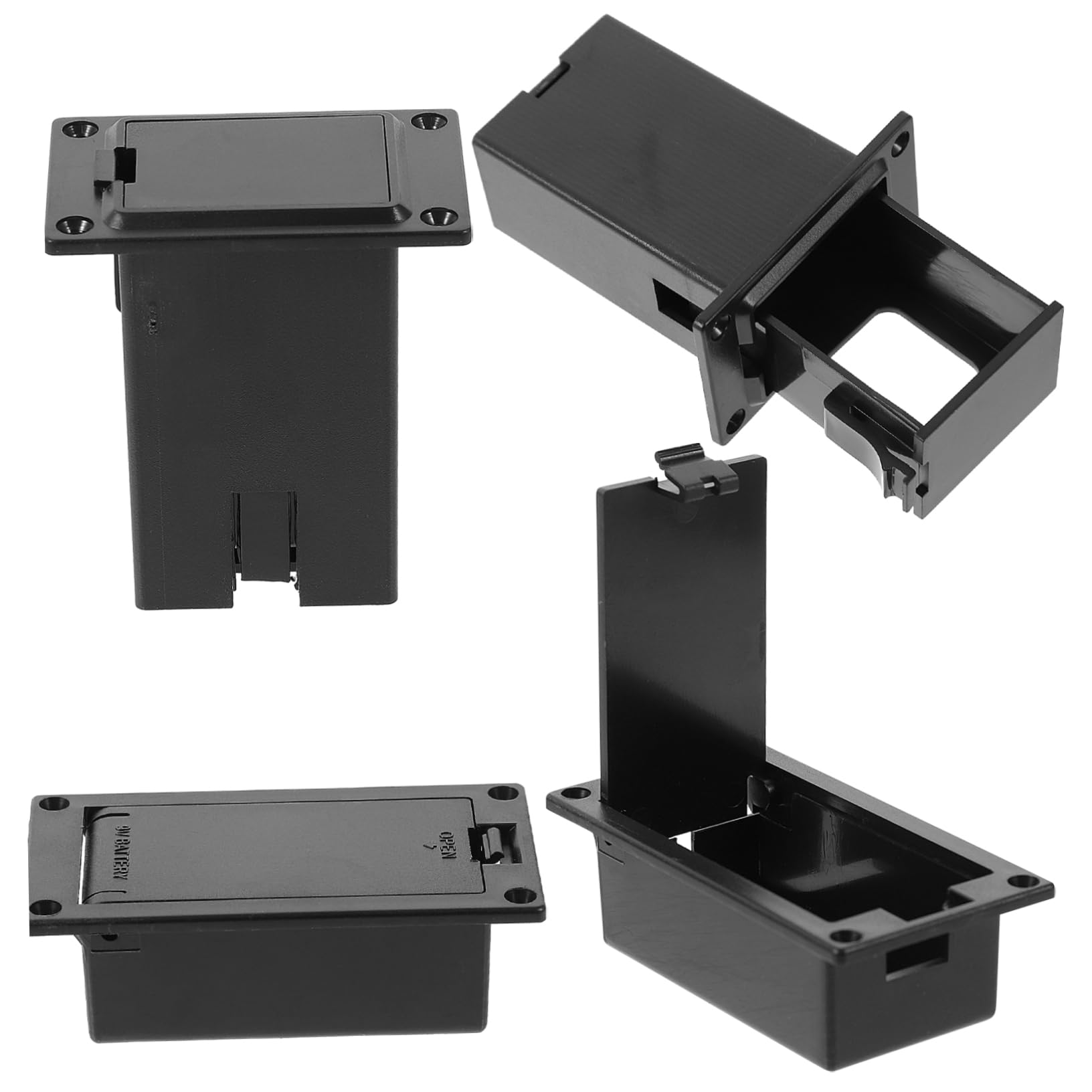BESPORTBLE 4Pcs Battery Storage Holder for Guitar Pickups Durable Battery Box for Active Pickup Replacement Compact Design for Easy Carrying and Use Home Performance