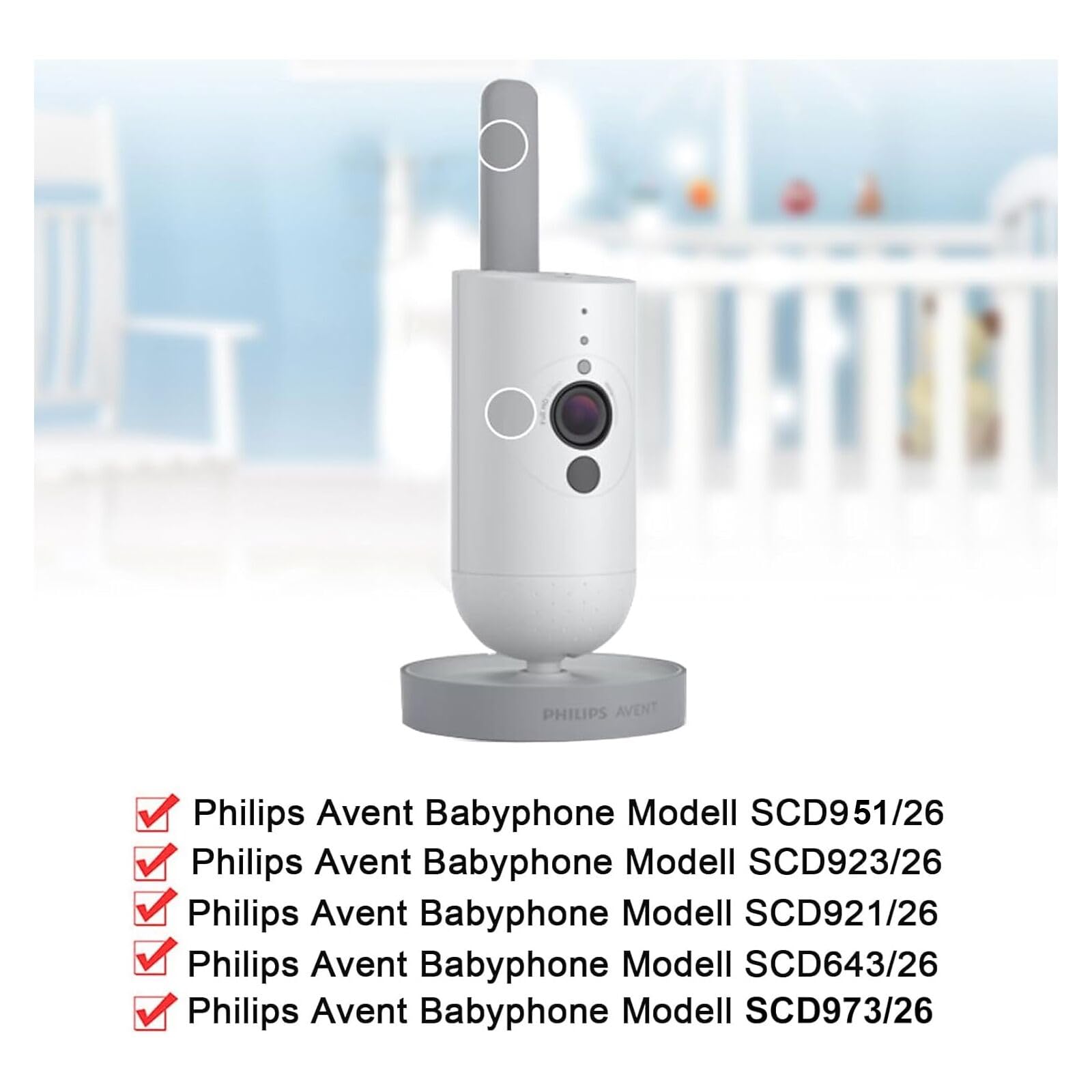 Uchwyt do monitora do elektronicznej niani Philips Avent SCD923/26, elastyczny stojak wielofunkcyjny uchwyt do monitora Philips Avent video Baby Monitor, kamera wideo, akcesoria