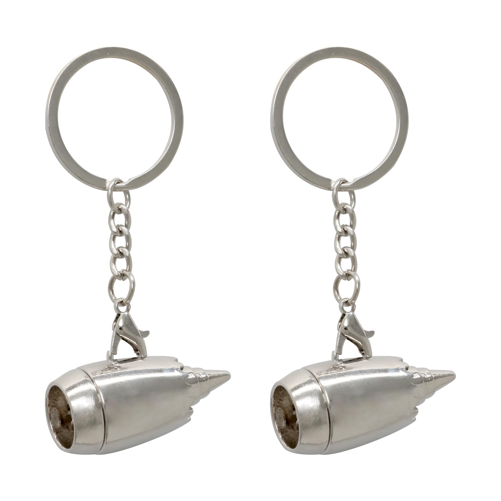 2PCS Metal Aircraft Engine Keychain Creative Airplane Parts Key Rings Keyfob in A Box for Bag Purse Wallet Cellphone or Car Pendant