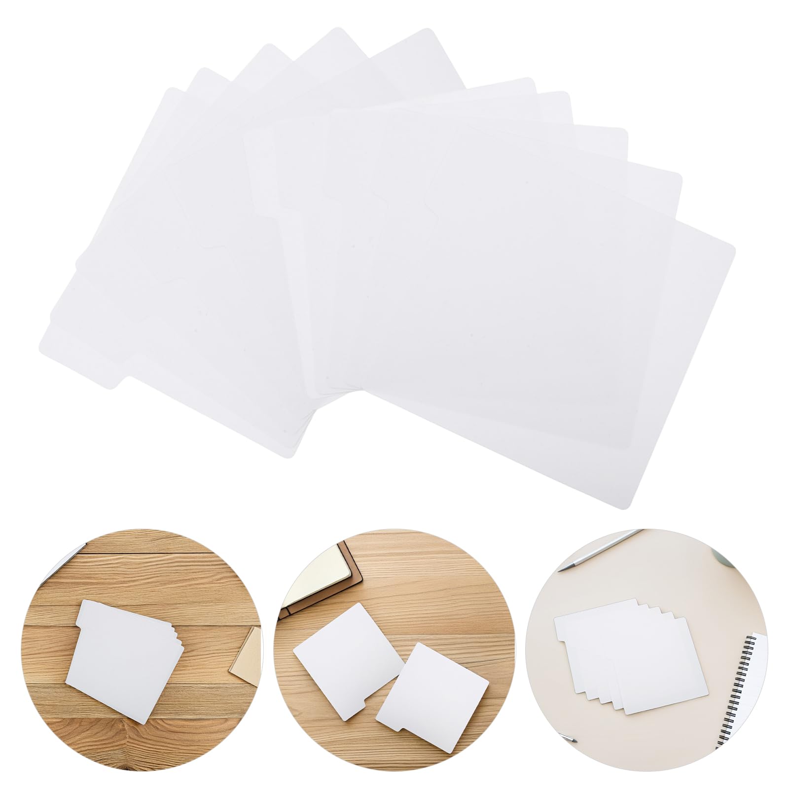 GALPADA 20 Pezzi Divisori con Schede Indice Scrivibili Bianca per Regolabili per Fumetti in Plastica e Organizzazione Adatti per Organizzazione Scatole Riviste e Scaffali Domestici Scatole