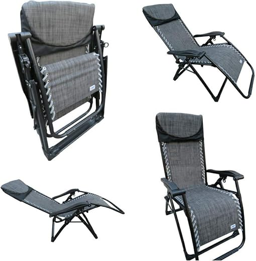 Amaze Folding Zero Gravity Recliner Push Back Easy Relax Portable Outdoor Indoor Sea Beach Swimming Pool Garden Farm House...