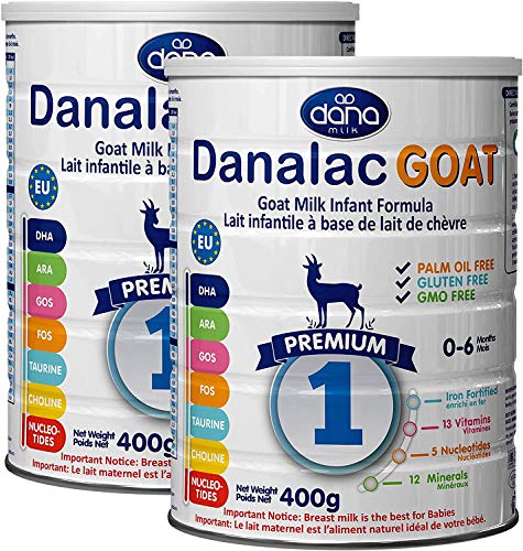 Danalac Étape 1 Lait de Chèvre les Préparations Nourrissons en Poudre pour 0 à 6 Mois Bébés, 400 g, 1 Unité Cover