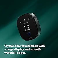 Vista 16 de ecobee Termostato inteligente prémium con sensor inteligente y monitor de calidad del aire, termostato Wifi programable, funciona con Siri, Alexa