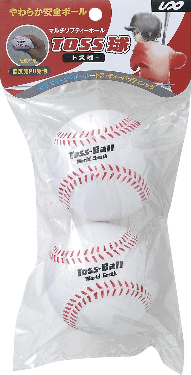 Unix BX7459 Baseball Training Balls, 2 TOSS Balls, White