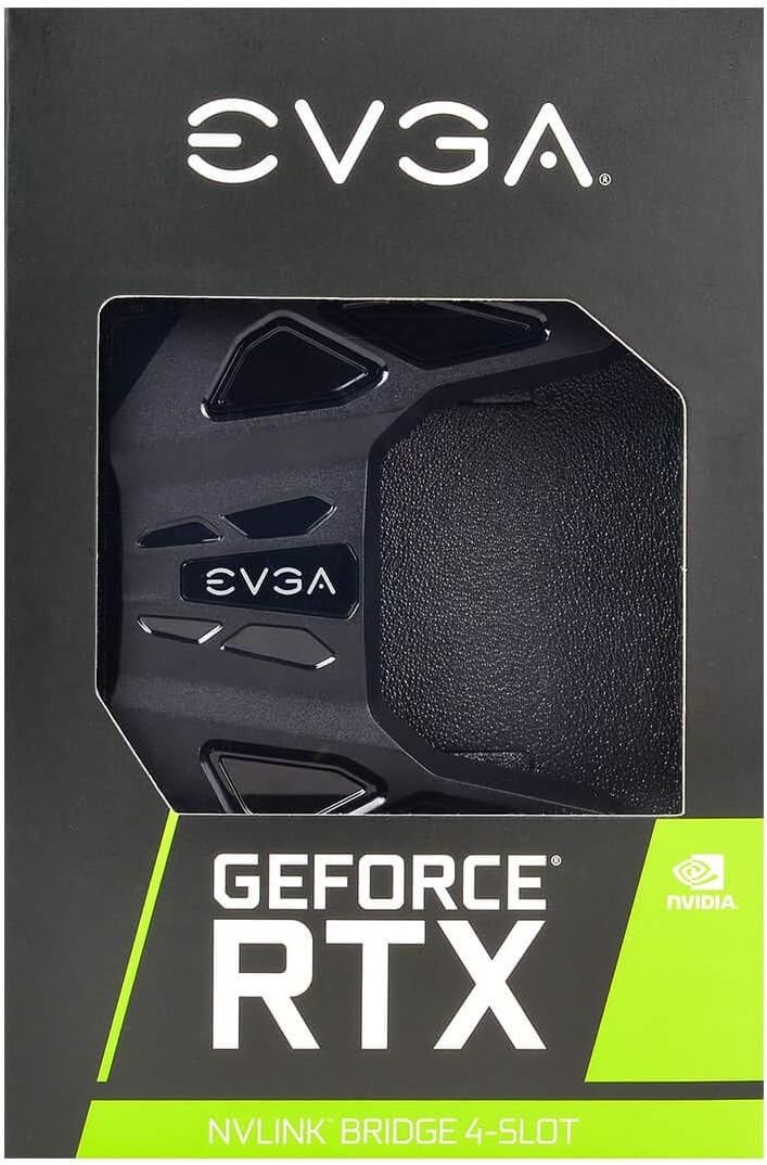 EVGA GeForce RTX NV Link SLI Bridge, 4-Slot Spacing, RGB LED (100-2W-0030-LR)
